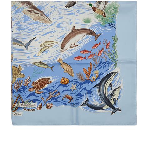 sealife print scarf by hermes|hermes scarf catalogue.